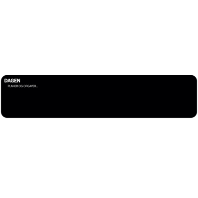 Magnettavle, Dagen - planer og opgaver_Sort
