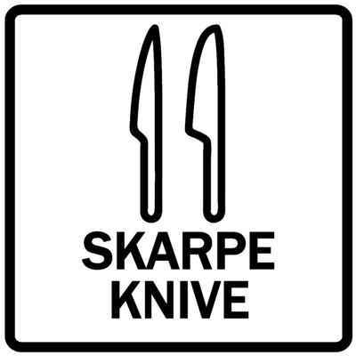 Sticker - Skarpe knive