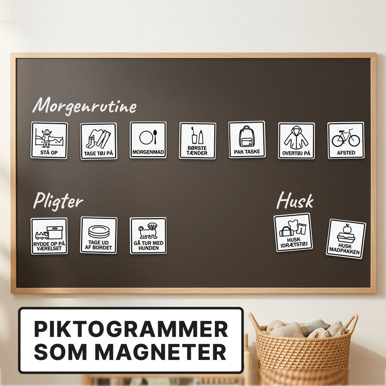 piktogram magneter med hverdagsstruktur